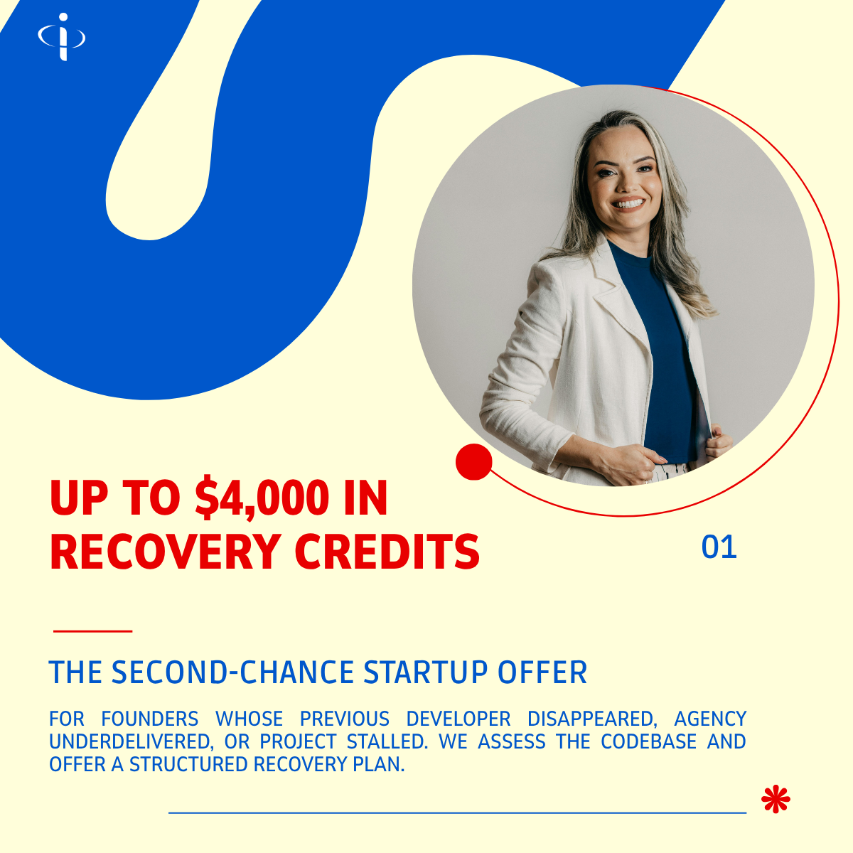 Second-Chance Startup Offer — up to $4,000 in recovery credits